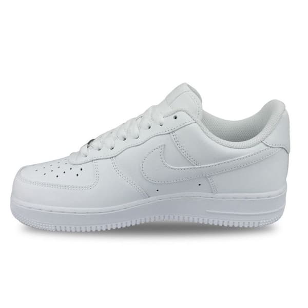 Sko - NIKE - Air Force 1 '07 - Mand - Læder - Hvid - Flad - 40