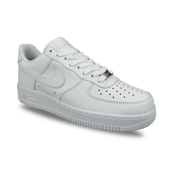 Sko - NIKE - Air Force 1 '07 - Mand - Læder - Hvid - Flad - 40