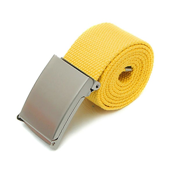 Canvas Belte Lett å Åpne Unisex Canvas Web Belte for Utendørsbruk, GUL