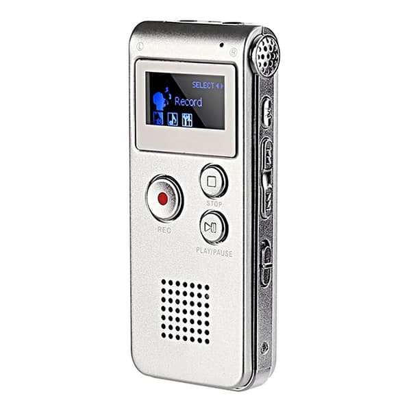 Sølv, bærbar digital lydoptager, højtro lydoptagelse, lang standby MP3-afspiller