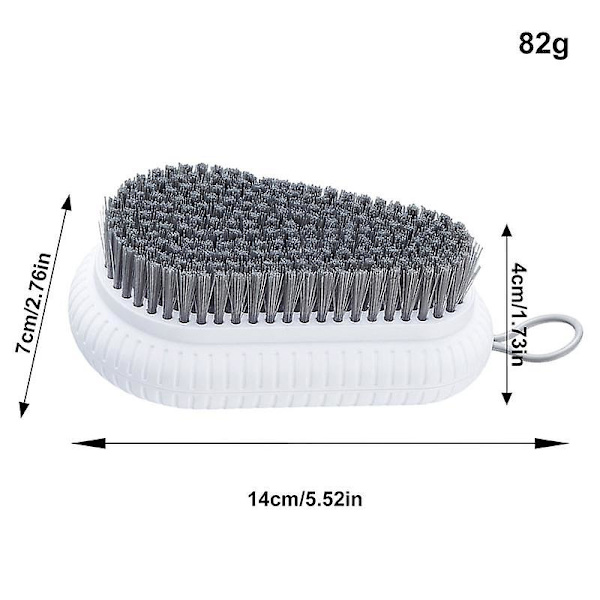 Nagelrengöring Ren borste Fil Manikyr Pedikyr Mjuk Ta bort damm Liten skurborste Flerfärgad Dammning Pedikyrvårdsverktyg Gray