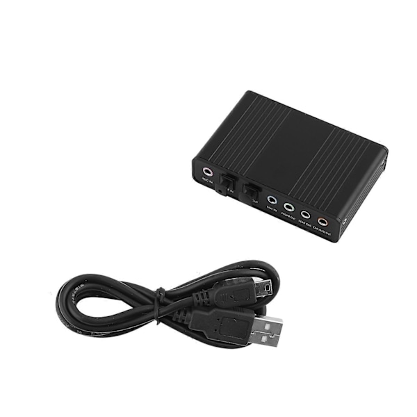 6-kanavainen äänikortti USB ulkoinen digitaalinen optinen SPDIF-äänilähtösovitin PC:lle