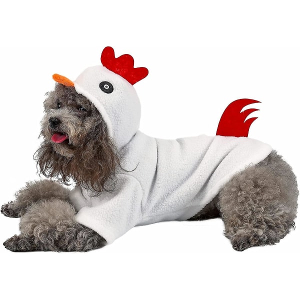 Roliga hundkycklingdräkter, halloween jul Thanksgiving husdjur Cosplay mantel klänning luvtröja varma kläder M