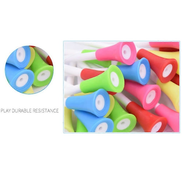 6 stk. Golf Tee Henger Tegneserie Plast Anti-Mistet Golf Tee Ring med Stropp Golf Tee Holder