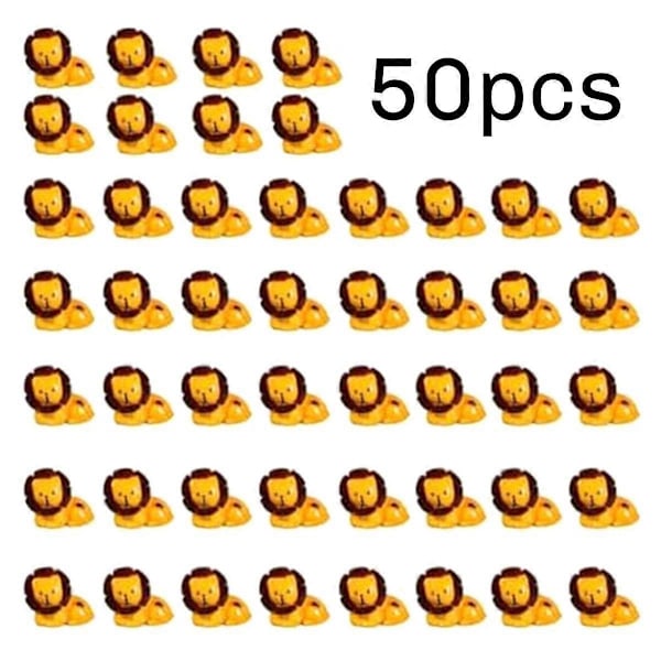 50 st Mini Djurfigurer Harts Små Djur Miniatyrer Vilda Djur Miniatyr (Lejon)
