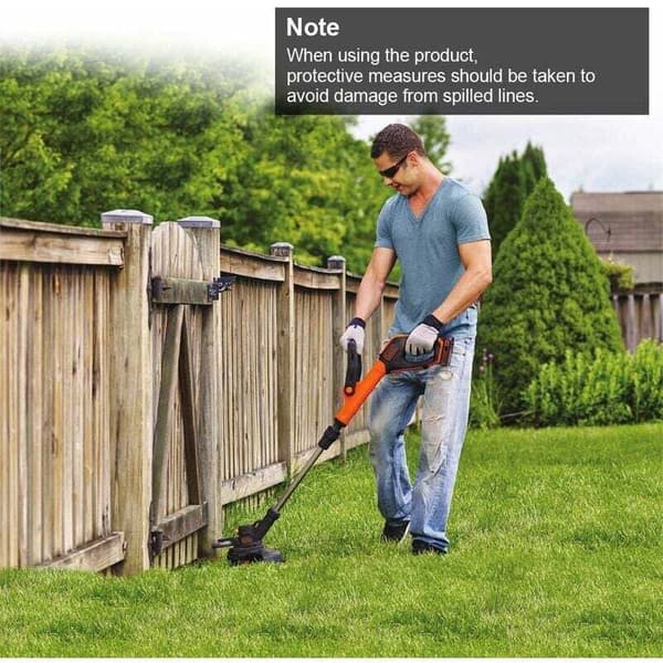 6-pakning A6485/A6481 spoler for Black & Decker gresstrimmer. 6 x 9 m nylontråd. 1,65 mm diameter + 1 hette + 1 fjær
