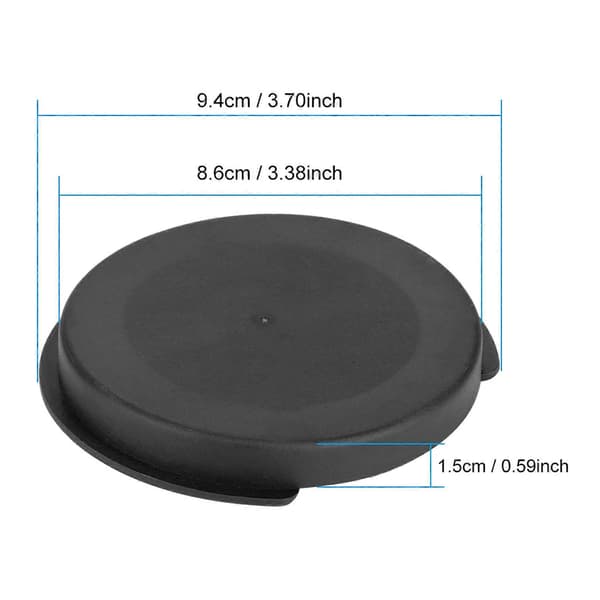 86mm Gitarr Ljudhål Feedback Buffer Skydd Plast Musikinstrument Tillbehör (Svart)