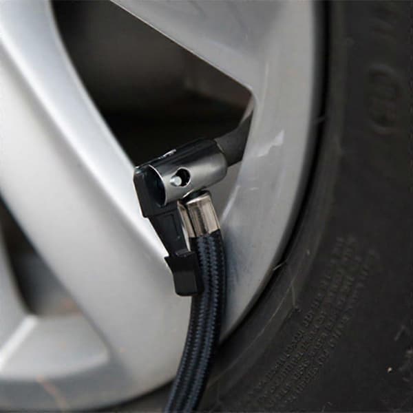 Bildækpumpe, Mini Luftkompressor med Trykmåler til Bil og Cykel