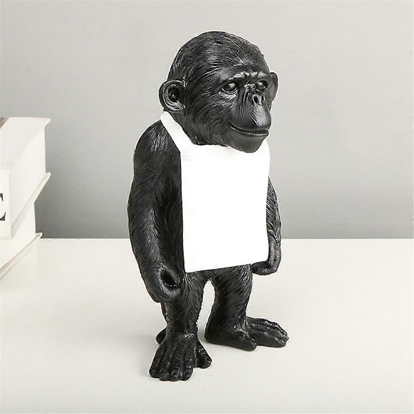 Dyrekunst Skulptur Skrivebordsstatue Sticky Note Memo Board Skrivebord Kontordekorasjon Svart