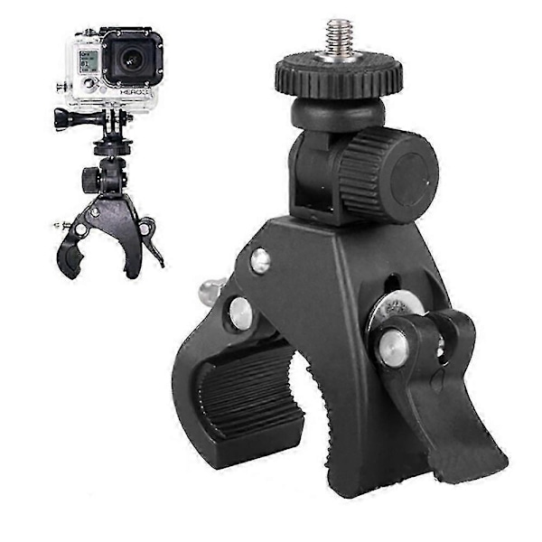 Skrue Stativ Klemme Stand Sport Kamera Holder Cykel Mount Clip Holder ny