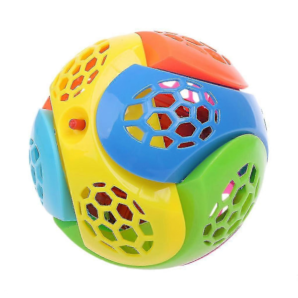 Puzzle Hoppende Blinkende Spretteball Dansende Ball LED Lys Musikk Leketøy for Barn Monteringsklosser-jie