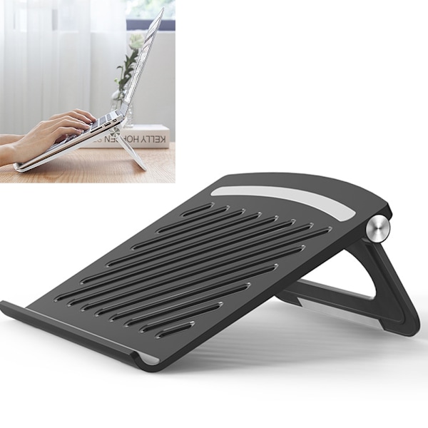 Foldbart Laptop Stativ, Bærbart Aluminium Computer Riser, Justerbart 10-17'' Laptops,