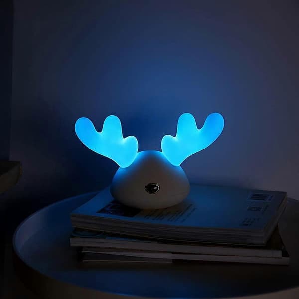 Natlampe barn baby dyr timer led farve (Pink)