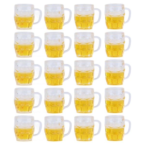 20 st Mini Ölglas Modell Simulering Ölsejdlar Modell för Mini DIY Hantverkstillbehör