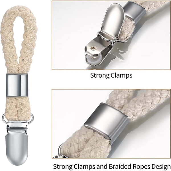 4-pack Beige Handduksklämmor Hängande Handduksklämmor Sömlös Handdukshängare Handduksklämmor Badrum Handduksklämmor Hängande Handduksklämmor