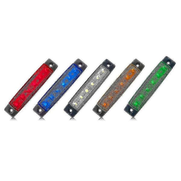 Pod LED-lys, Vanntette Neonlys for Underbelysning, LED Under Glow Lys, Bildekorasjonslys, Grønn, 12V, 6 stk