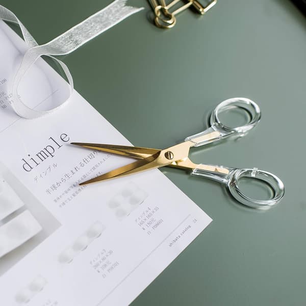 Stilfuld Akryl Guld Rustfrit Stål Premium Universal Saks