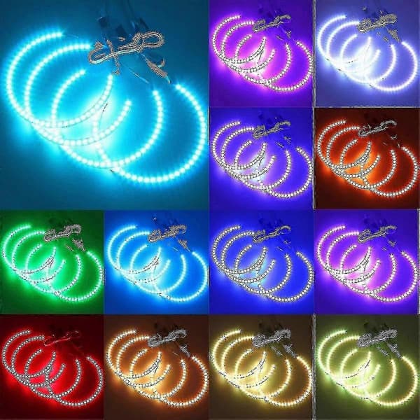 Angel Eyes Set Strålkastare RGB Positionsljus Ringar Halo Ring För E36 E38 E39 E46 3 5 7 Serie