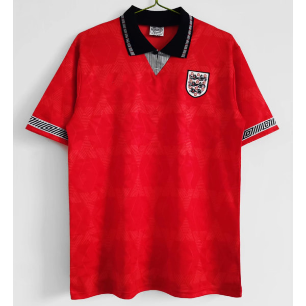 1990 säsong borta England retro jersey träningsdräkt T-shirt Carrick NO.16 M