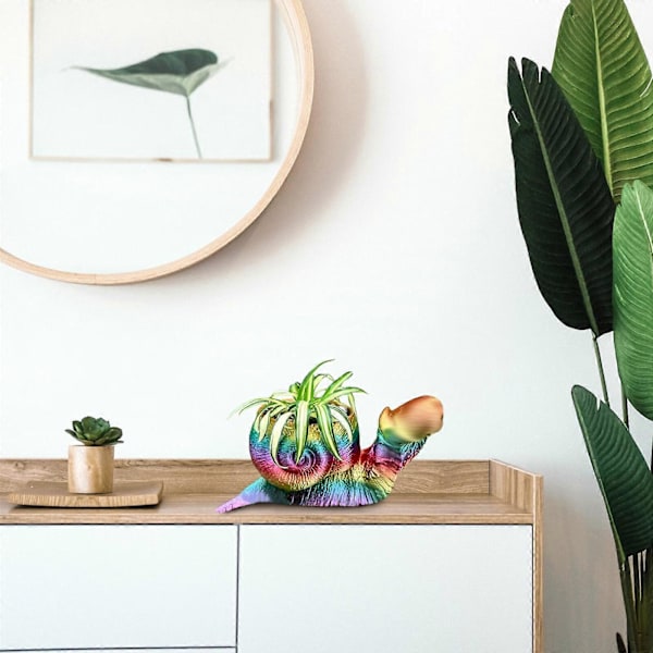 Djur Resin Snigel-Blomkruka Planter Trädgård Suckulent Växt Blomkruka Rumsdekoration