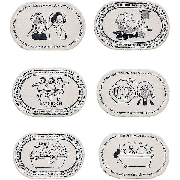 Tflycq Mjuk Mysig Cartoon Badmattor Vardagsrumsmatta Badmattor Halkfri badrum Söt Dörrmatta Badrumsmatta Sovrum Slitstark kök Dörrmatta Område Matta