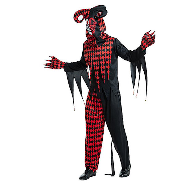 Halloween Cosplay Anime Clown kostym för män Kvinnor Circus Jester Dress Up Kläder 2023 Jumpsuit Vuxen Scenuppträdande L