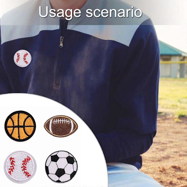 12 st/set Fotboll Stryk på Applikationer Sy-på Fotboll Broderade Applikationer för Kläder Hatt Jeans Kjolar Ryggsäckar