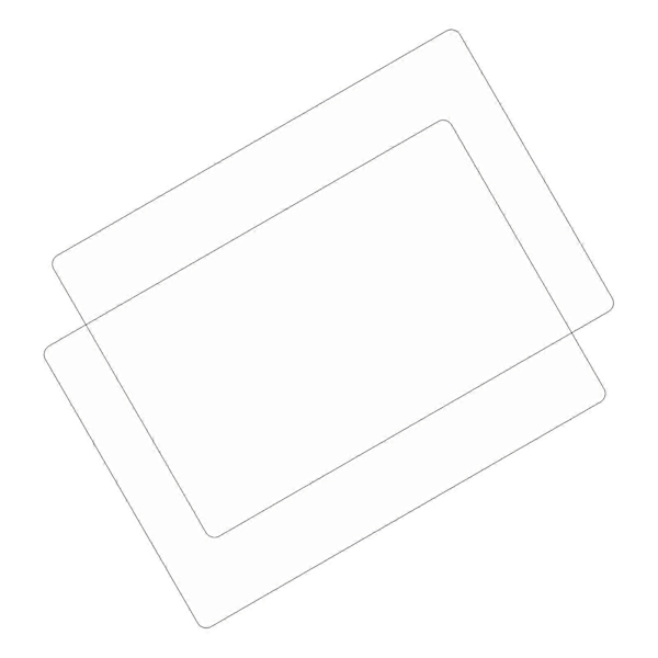 2 stk. Tablet Skærmbeskytter 2.5D Buekant Sømløs Montering Sensitiv 10.2 Tommer Hærdet Glas Film til IOS Pad 7 8 9