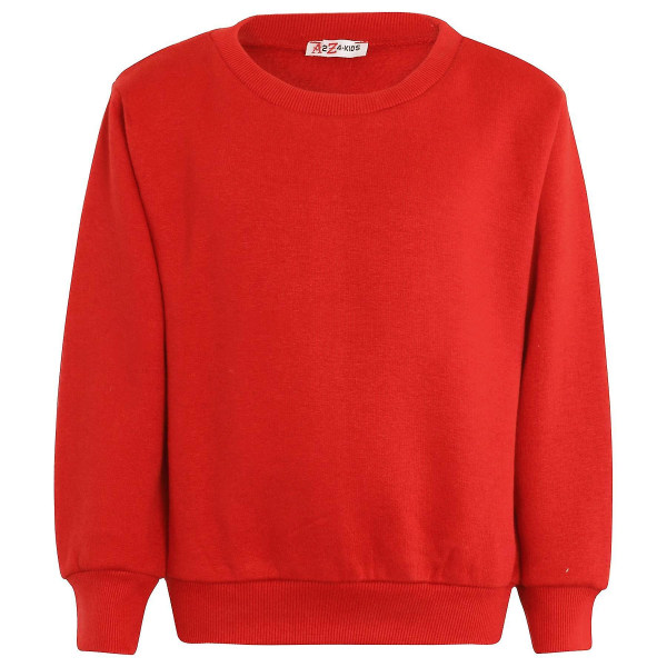 Barn Unisex Sweatshirt Set för enkel träningsoverall Red 2-3 Years