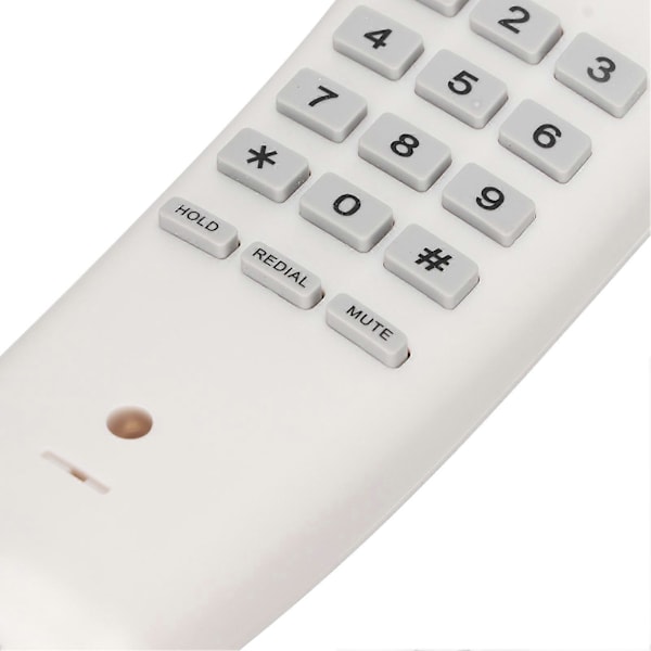KXT1043 Kontorstelefon Multifunktionell Energibesparande Retro Hotell Väggtelefon med Knappar för Kontor Hotell Hem (Vit)