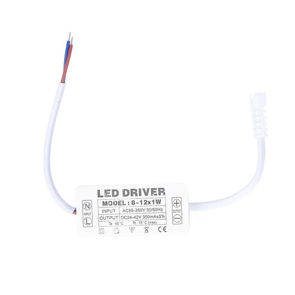 LED Driver 300mA Konstant Strøm Transformator DC24‑42V Lampe Strømforsyning Driver AC85‑265V