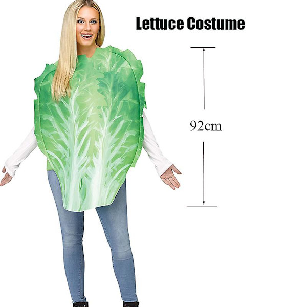 Unisex Blt Group Vuxen Bacon Ägg Sallad Tomat Halloween Mat Kostym Lettuce