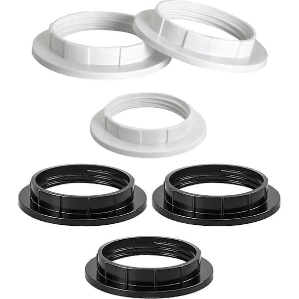 Styk Plastik E27 Lampeskærm Reduceringsring, Lampeskærm Tilbehørsring Plade, Adapter Konverter, E27 Reduceringsring, Lampeskærm Ring, Til Bordlampe (Hvid