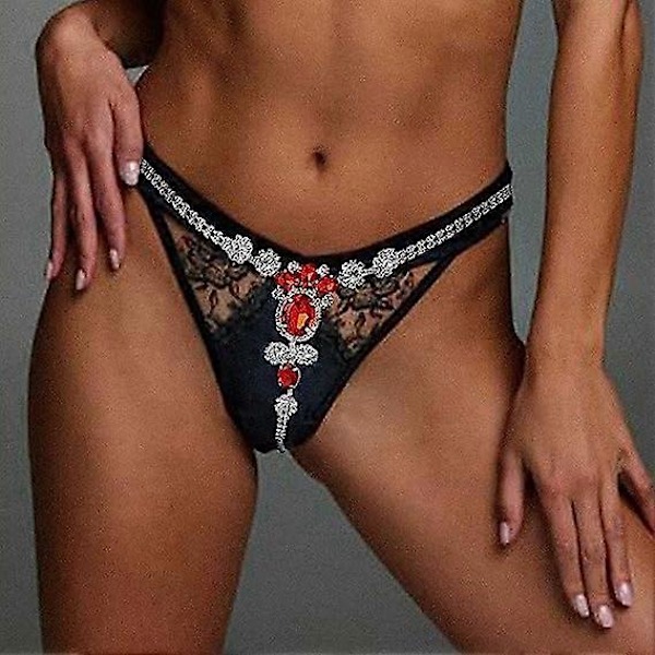 Boho Strassi Alusvaatteet Hopeaketju Kristallinen Stringit Pikkuhousut Bikini G-String Vartalokorut Asusteet Naisille ja Tytöille