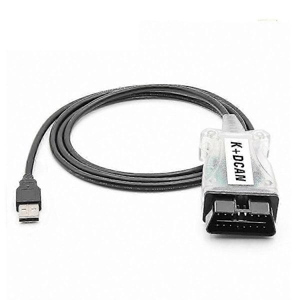 K+DCAN Chip til OBD2 Auto Bil Diagnosticeringsværktøjer Scanner Switch USB Interface Kabel K + DCAN til