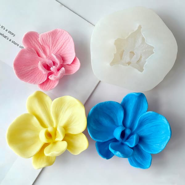 2-delt orkidéblomstform DIY 3D blomsterhåndværkssæt F446-1