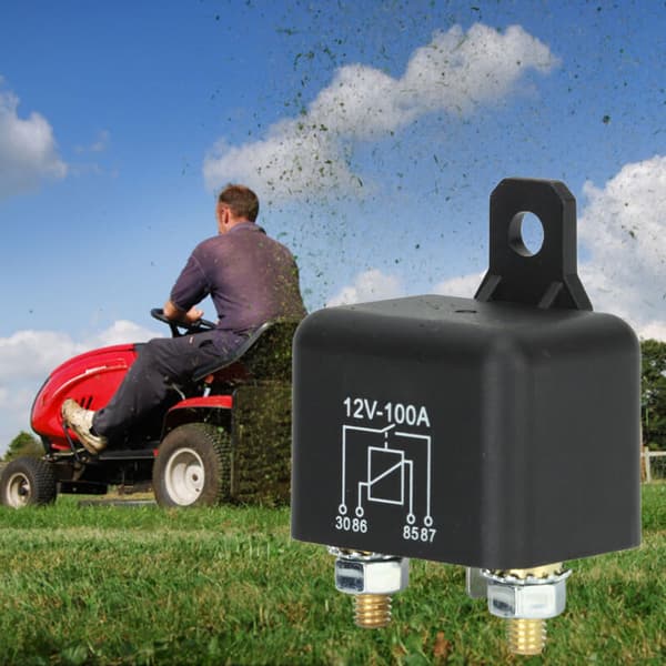 4-polet 12V 100A NO starterrelæ solenoid til plæneklipper, havetraktor, golfvogn