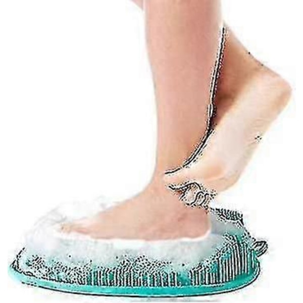 Fotborste för duschen, fotrengörare och massageapparat, spa för trötta och värkande fötter, minskar fotsmärta, akupressurmatta med halkfria sugkoppar, förbättrar cirkulationen