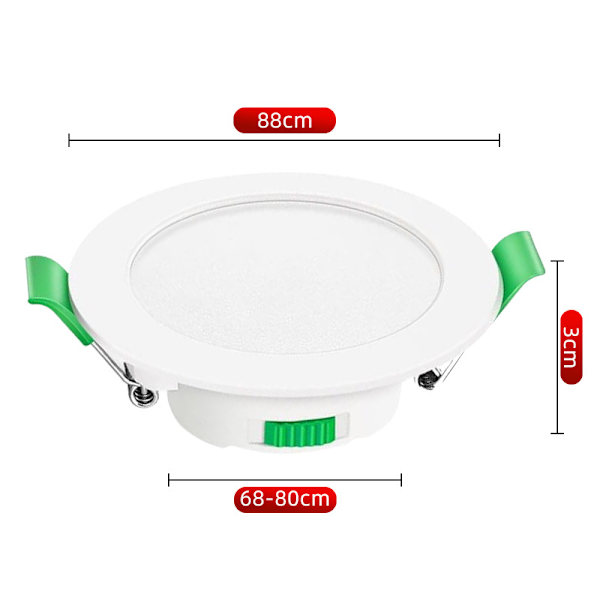 6 st 7w Vit LED Downlight Infällda Taklampor Smal Spot Light