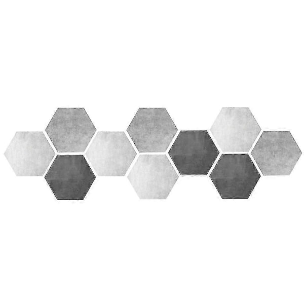10 kpl Vedenpitäviä Liukueste Hexagonaalisia Itsekiinnittyviä Keraamisten Laattojen Tarroja Seinä- ja Lattiatarroja Kodin Sisustukseen