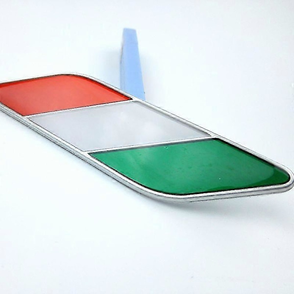Italien Flag Klistermærke 1 par National Flag Metal Klistermærker Bil Klistermærker Mærkater Metal Italien Flag (rød hvid grøn) (2 stk)