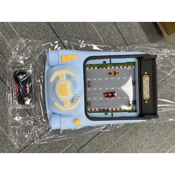 Barn Racing Äventyrsspel Machine Game Pojkar och flickor simulerade att köra ett bilpussel Blue