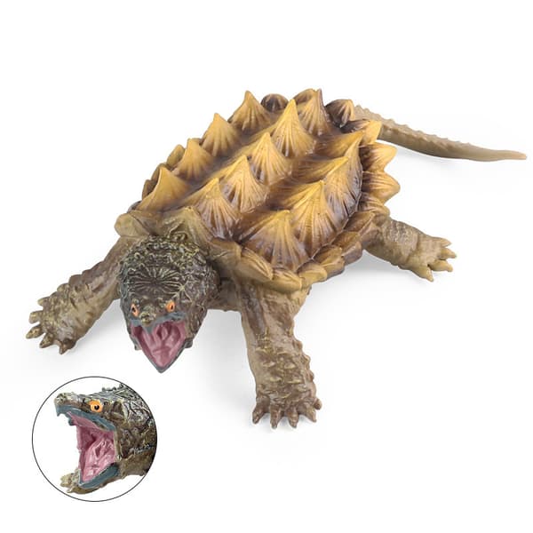 Alligator snapping turtle dukke leketøy sett modell barnerom bursdagsgave