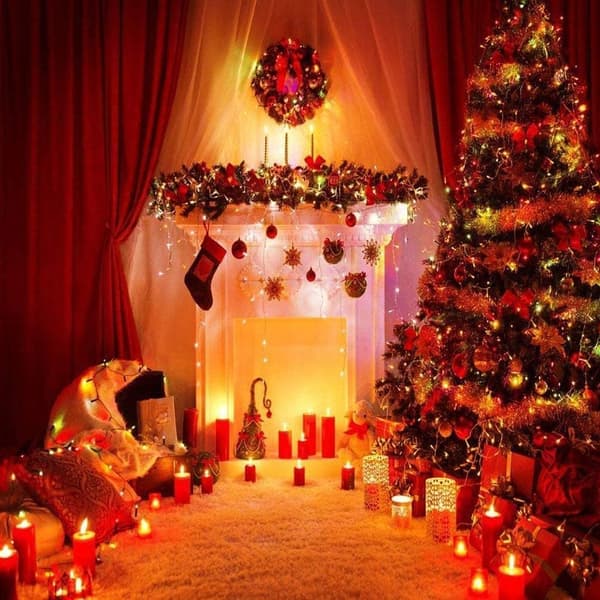 LED lyskæde (200 LED'er) – Indendørs/Udendørs julepynt – 20 meter – Gul – Sort kabel