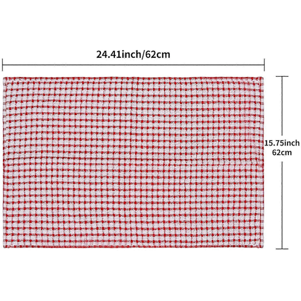6-pack Disktrasor, 40 x 63 cm Bulk Absorberande Bomulls Köksdukar Supermjuka Disktrasor för Porslin Ljusa och Färgglada Teköksdukar