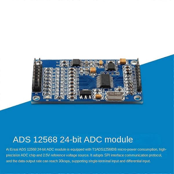 ADS1256 24-Bit 8-Kanal ADC AD-Modul Högprecisions ADC Multifunktionell Datainsamlingskortmodul