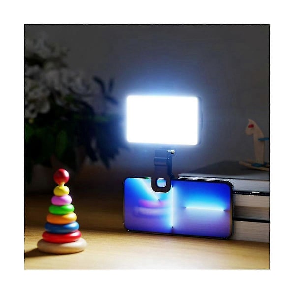 LED High Power Genopladelig Clip Fill Light Justerbar Bærbar Lampe Til Telefon, Pad, Til Makeup, ,-jie