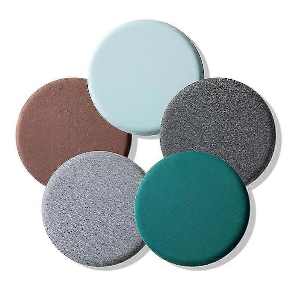 Rund Memory Foam Pute Komfortabel Pustende Polstret Krakk Trekk Vaskbar Matte For Hjem Soverom Mørk Grønn 35cm