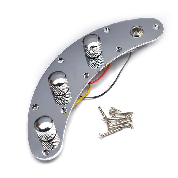Gitar kontrollpanel ledningssett med erstatningsknotter Silver