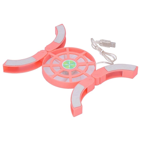 DRS04 Sammenklappelig Computer Laptop Køler Kølepude Lysende USB Kølebase (Pink)